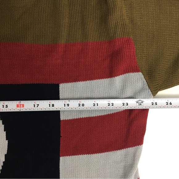 Phat Farm Mens Knit Crewneck Sweater Olive Grey P Logo XL Y2K - Picture 13 of 14